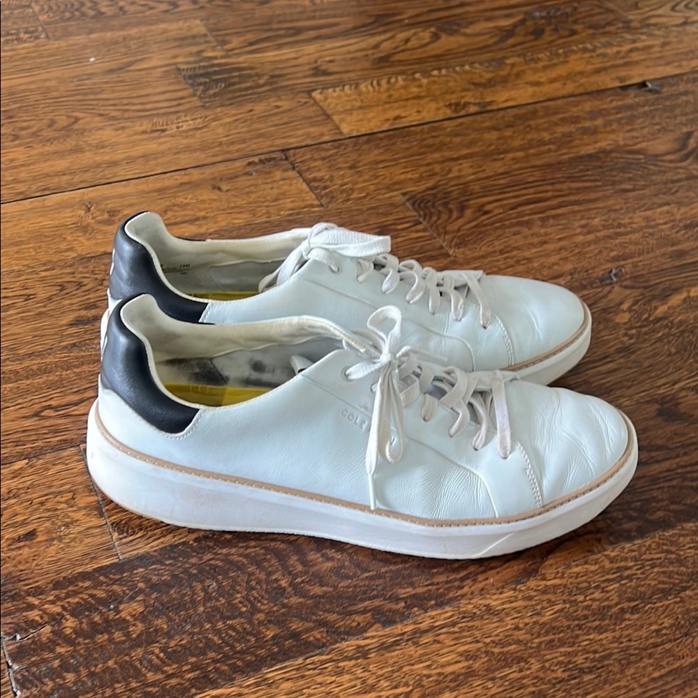 White and Black Men's Sneakers size 13 US Cole Haan Leather